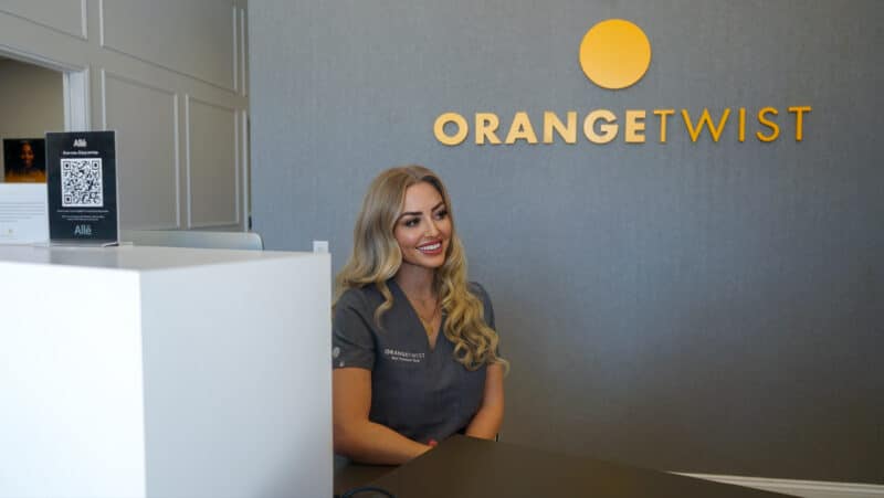 Skyley on front desk