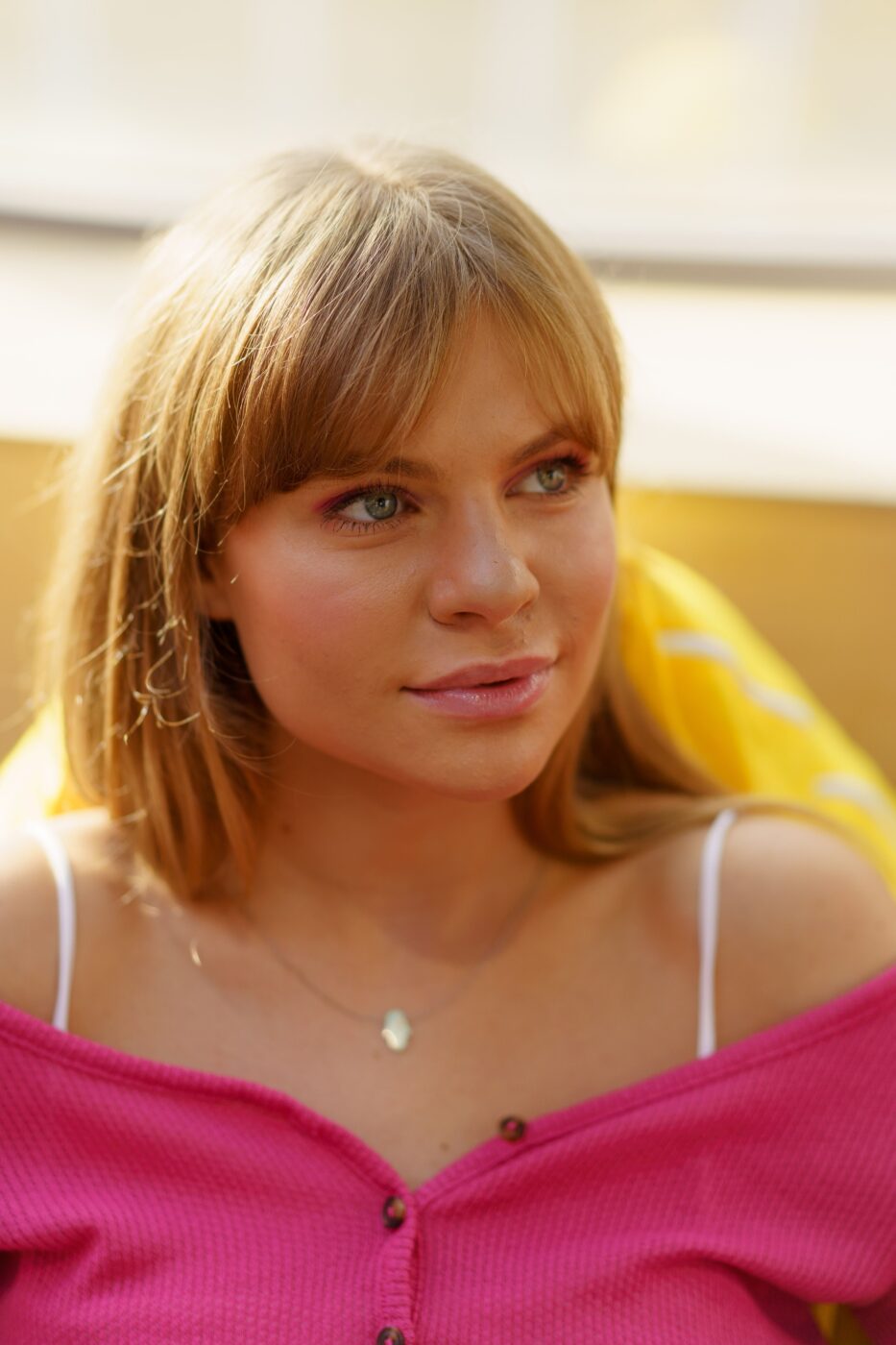Woman-skin-model-golden-glow